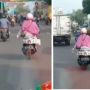 Sakti! Video Ibu-ibu Naik Matik Bantu Buka Jalan untuk Ambulans