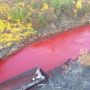 Misterius, Air Sungai Berubah Menjadi Merah Darah