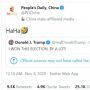 Klaim Kemenangan Donald Trump Ditertawakan Koran Partai Komunis Cina