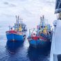 Terciduk! Tiga Kapal Malaysia Curi 16 Ton Ikan di Laut Indonesia