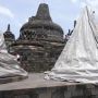 Antisipasi Erupsi Merapi, Candi Borobudur Ditutup Terpaulin