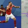 Beri Dukungan Kapten Timnas Rusia, Dua Pilot Ini Nekat Gambar Mr P di Udara