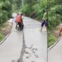 Viral Aksi Pemotor Menerjang Jalan Beton Basah, Akhirnya Kena Semprot
