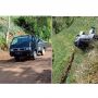 Viral Mobil Pikap Terguling di Areal Jurang, Penumpang Selamat dari Maut