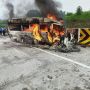 Kecelakaan Maut di Tol Madiun-Nganjuk, Mobil Terbakar dan 3 Orang Tewas