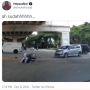 Pengendara Pasang Kuda-kuda Usai Jatuh Tertabrak Mobil, Videonya Viral