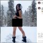Nekat Foto Syur di Tengah Salju, Model Playboy Incar Pemecahan Rekor Dunia