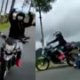 Kebanyakan Atraksi, Aksi Pemotor Ini Malah Berakhir Ngenes