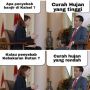 Viral Meme Jokowi Jawab Penyebab Banjir Kalsel, Semua Salah Hujan