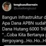 Sri Mulyani Pakai Dana Wakaf untuk Infrastruktur, Tengku Zul: APBN Bangkrut