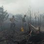 Kebakaran Lahan Sawit di Siak, Petugas Kesulitan Air untuk Padamkan Api