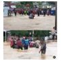 Viral! Dikira Dimintai Uang, Emak-emak Ngotot Bawa Motornya Sebrangi Banjir