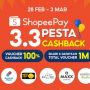 Ingin Jajan Enak? ShopeePay Tebar Promo lewat 3.3 Pesta Cashback ShopeePay