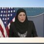Trump Pergi, Seorang Pejabat AS Konferensi Pers dengan Mengenakan Hijab