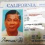 Kepolisian Amerika Serikat Temukan SIM Palsu dengan Foto Presiden Duterte