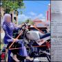 Hijabers Cantik Berfoto Bareng Motor Klasik, Malah Kena Tilang, Kok Bisa?