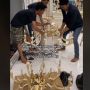 Pasang Lampu Kristal 120 Kg, Publik Ikut Panik Lihat Kondisi Plafon Ruangan