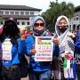 Aksi Bela Palestina, Buruh di Sukabumi Serukan Boikot Produk Israel