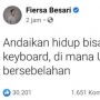 Fiersa Besari Mimpi Hidup Bak Keyboard, Balasan Warganet Ini Menohok Banget