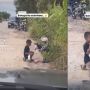 Momen Haru Ayah dan Anak Suap-suapan di Pinggir Jalan, Publik Terenyuh