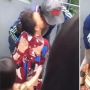 Haru! Viral Video Pedagang Kaki Lima Dicium Anak-anaknya Sebelum Berdagang