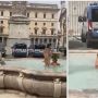 Mengeluh Panas, Wanita Ini Nekat Berenang Telanjang di Air Mancur Parlemen Italia