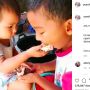 Bikin Terenyuh, Video Kakak Adik Saling Suap Makan, Berpelukan, dan Berdoa