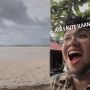 Viral Fenomena Laut Kering, Seorang Pria Nekat Jalan ke Tengah Laut