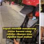 Kehabisan Bensin, Bapak Ini Pilih Dorong Motor Sampai Rumah Anak, Alasannya Bikin Terenyuh