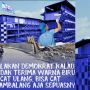 Viral Wisma Hambalang Dicat Biru Ada Bendera Demokrat, Buntut Ganti Cat Pesawat Jokowi