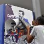 Poster Lionel Messi di Stadion Camp Nou Disobek
