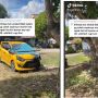 Viral Toyota Agya Kena Apes, Tersulut Api Saat Parkir di Dekat Tempat Bakar Sampah, Duh!