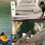 Dermaga Cidaun Ambruk, Tiga Wisatawan Ujung Kulon Jatuh ke Laut