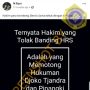 CEK FAKTA: Hakim yang Pangkas Vonis Djoko Tjandra, Tolak Banding HRS, Benarkah?
