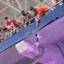Momen Dramatis Kucing Jatuh dari Ketinggian di Stadion, Satu Tribun Histeris