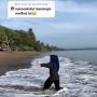 Viral Aksi Cewek di Tepi Pantai, 'Nyi Roro Kidul Menangis Melihat Ini'