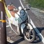 Potret Kecelakaan Motor Matik Bikin Publik Bertanya-tanya, Tiang Listrik Jadi Sorotan