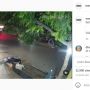 Pengendara Motor Jatuh Usai Salip Mobil, Warganet Geram Karena Tingkahnya