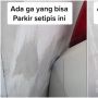 Pria Pamer Skill Parkir Mobil Tingkat Dewa, Cuma Kartu ATM yang Bisa Lewat