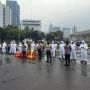 Dijaga Polisi Berpakaian Hazmat, Massa BEM SI Pendemo Jokowi Teriak: Tugasmu Mengayomi!