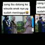 Viral Seorang Ibu Gantikan Wisuda Anaknya yang Meninggal, Bawa Foto Sambil Nangis