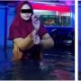Gadis Asyik Joged TikTok di Tengah Banjir, Aksinya Tuai Kritik Warganet