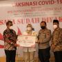 Gelar Vaksinasi, Gerindra Sumsel Bagikan Paket Sembako kepada Peserta Vaksin