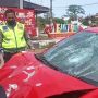 Honda Brio Tabrak 4 Motor di Metro, Satu Pengendara Tewas