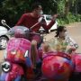 Raffi Ahmad dan Nagita Slavina Riding Mesra Pakai Vespa Warna-warni, Bikin Salah Fokus