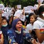WN Palestina Sempat Berlari ke Tengah Jalan Saat Unjuk Rasa Pencari Suaka Afganistan
