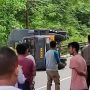 Mobil Dalmas Polda Gorontalo Angkut 38 Polisi Terbalik di Tanjakan, Belasan Orang Luka