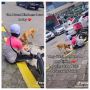Anjing Jalanan Terlihat Super Kurus, Kurir Makanan Rela Berbagi Ini Menyentuh Hati