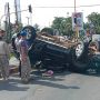Mobil Sekda Lampung Timur Kecelakaan Sampai Terbalik, Begini Kondisi M Yusuf