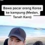 Cewek Ajak Pacar Orang Korea ke Tanah Karo, Tingkahnya Jadi Sorotan, Warganet: Melokal